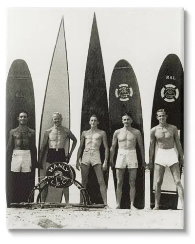 Stupell Vintage Photography Male Surfers Canvas Wall Art By Graffitee Studios