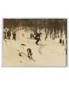 Stupell Vintage Ski Slopes Winter Athletes Sepia Tone Photography By Wild Apple Portfolio Wall Art