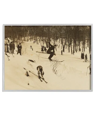 Stupell Vintage Ski Slopes Winter Athletes Sepia Tone Photography By Wild Apple Portfolio Wall Art In Multi