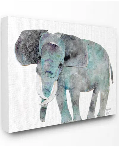 Stupell Watercolor Cutout Collage Elephant By Marley Ungaro Canvas Art In Multi