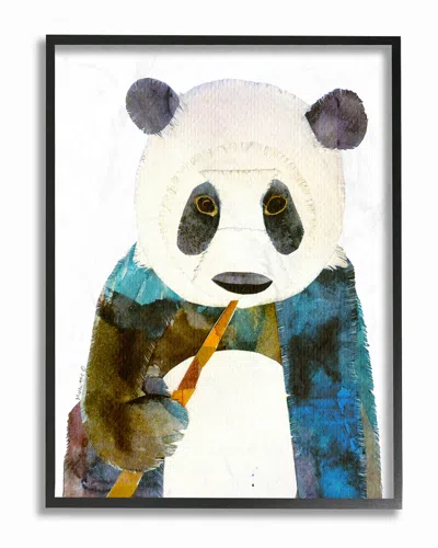 Stupell Watercolor Cutout Collage Panda By Marley Ungaro Framed Art