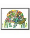 Stupell Watercolor Cutout Collage Turtle By Marley Ungaro Framed Art