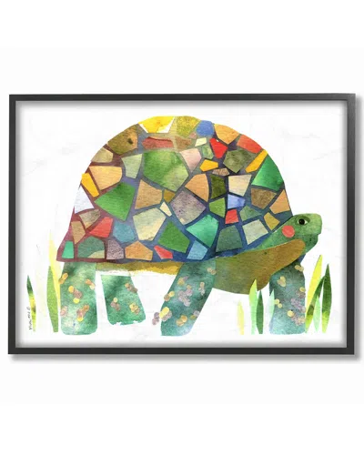Stupell Watercolor Cutout Collage Turtle By Marley Ungaro Framed Art