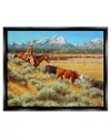 Stupell Western Ranch Horse Cattle Framed Floater Canvas Wall Art By Jimmy Dyer