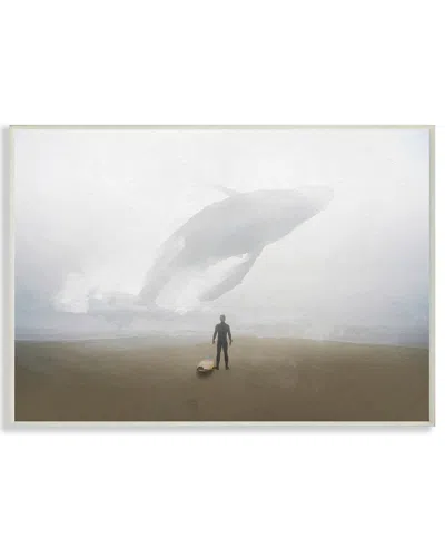 Stupell Whale Surf Beach Painting By Joshua Chace