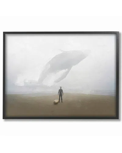 Stupell Whale Surf Beach Painting By Joshua Chace Framed Art