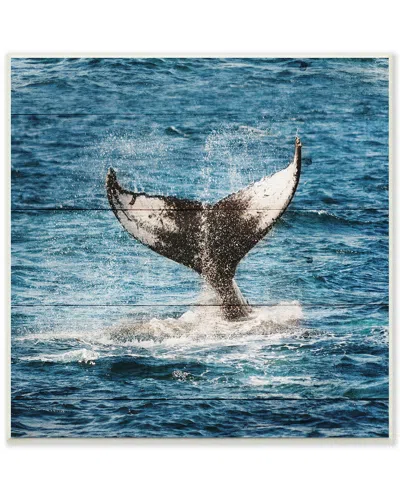 STUPELL WHALE TAIL OCEAN SPLASH PLANKED LOOK BY SHELDON LEWIS