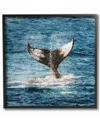 Stupell Whale Tail Ocean Splash Planked Look By Sheldon Lewis Framed Art