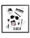 Stupell Xoxo Glam Cosmetics Makeup Framed Giclee Wall Art By Alison Petrie