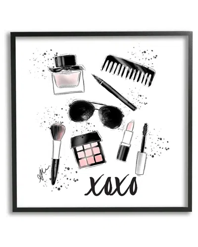 Stupell Xoxo Glam Cosmetics Makeup Framed Giclee Wall Art By Alison Petrie