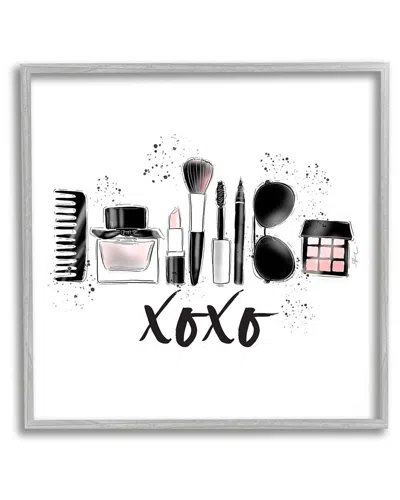Stupell Xoxo Various Glam Makeup Framed Giclee Wall Art By Alison Petrie