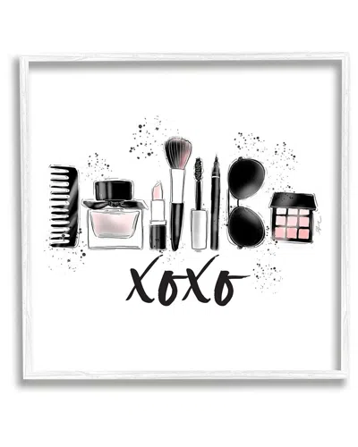 Stupell Xoxo Various Glam Makeup Framed Giclee Wall Art By Alison Petrie