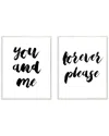 Stupell You And Me Forever Please 2pc Set By Lulusimonstudio