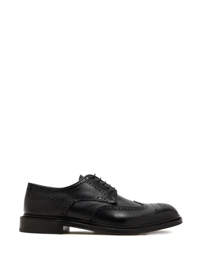 Sturlini Firenze Brogue-detail Derby Shoes In Black
