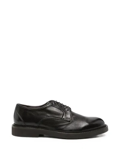 Sturlini Firenze Lace-up Leather Derby Shoes In Black