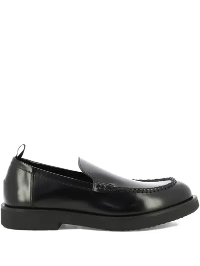 Sturlini Firenze Leather Slip-on Loafers In Black