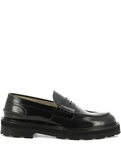 Sturlini Firenze Penny Leather Loafers In Black