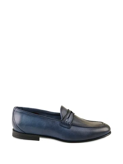 Sturlini Firenze Penny-slot Loafers In Animal Print