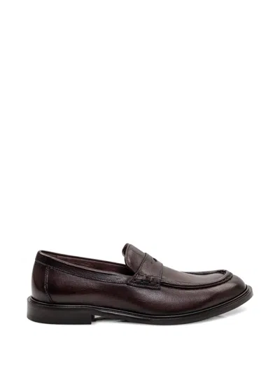 Sturlini Firenze Round-toe Penny Loafers In Brown