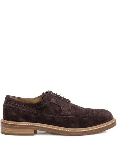 Sturlini Firenze Suede Derby Shoes In Braun