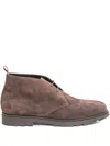 Sturlini Firenze Suede Lace-up Boots In Brown