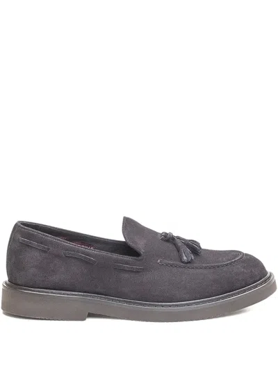 Sturlini Firenze Tassel Suede Loafers In Black