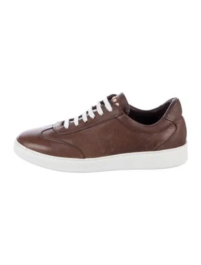 Pre-owned Sturlini Leather Sneakers In Brown