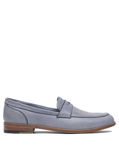 Sturlini Loafers With Smooth Leather Finish In Gray
