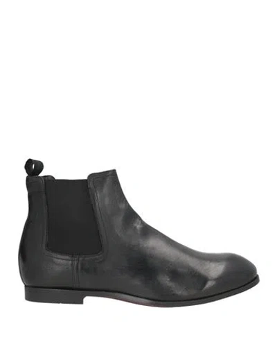 Sturlini Man Ankle Boots Black Size 9 Leather