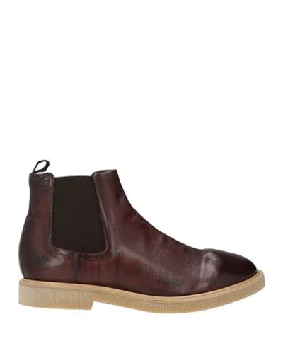 Sturlini Man Ankle Boots Chocolate Brown Size 9 Leather