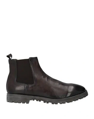 Sturlini Man Ankle Boots Dark Brown Size 12 Leather