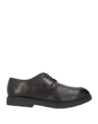 Sturlini Man Lace-up Shoes Chocolate Brown Size 11 Leather
