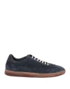 Sturlini Man Sneakers Midnight Blue Size 10 Soft Leather In Blue