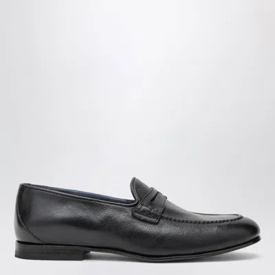 Sturlini Savio Navy Blue Leather Loafers
