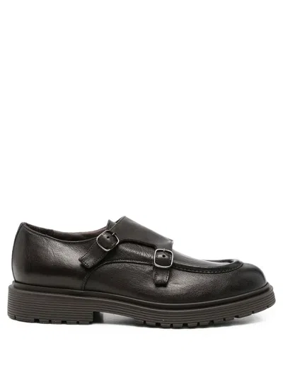 Sturlini Volga Loafers With Double Buckle In Brown