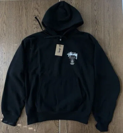 Pre-owned Stussy -  X Dsm World Tour Hoodie - Size Large In Black