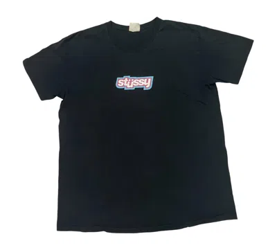 Pre-owned Stussy 2000s  Box Logo Shirt Nicely Faded In Black