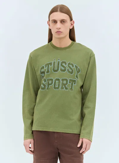 Stussy 2tone Cotton Mesh T-shirt In Green