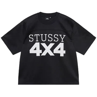 Pre-owned Stussy 4x4 Mesh Football Jersey 'black'
