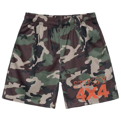 Pre-owned Stussy 4x4 Mesh Short 'camo' In Multi-color
