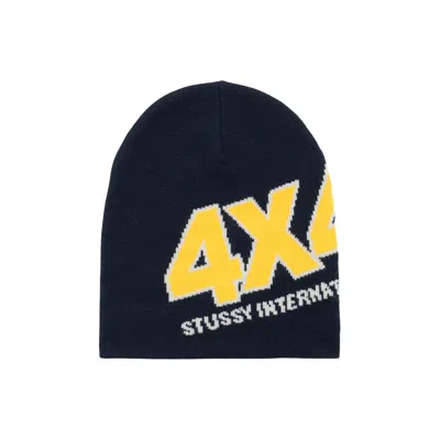 Pre-owned Stussy 4x4 Skullcap 'navy' | Blue | Men's Size Onesize