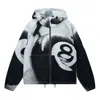 Stussy 8 Ball Beach Shell Jacket 'grayscale' In Nude