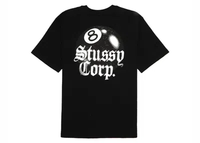 Pre-owned Stussy 8 Ball Corp. Tee Shirt In Black