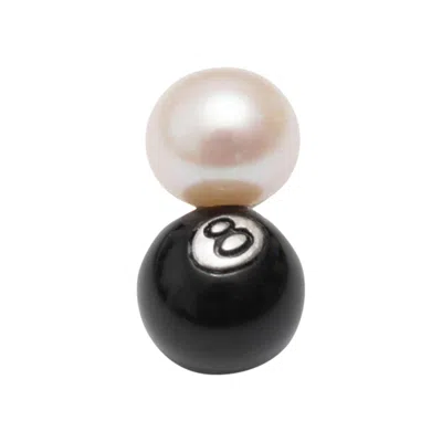 Pre-owned Stussy 8 Ball Earring 'silver' | Men's Size Onesize