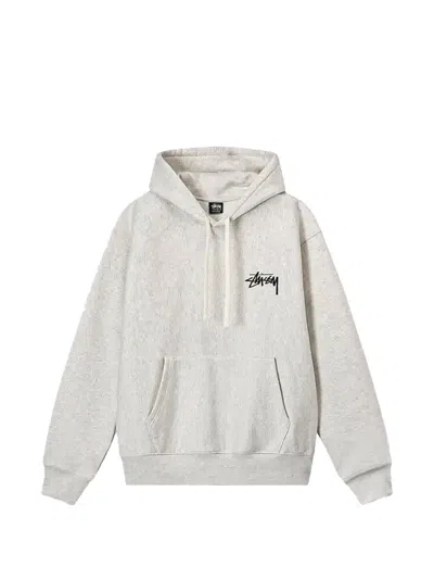 Stussy 8 Ball Fade Drawstring Hoodie In Gray