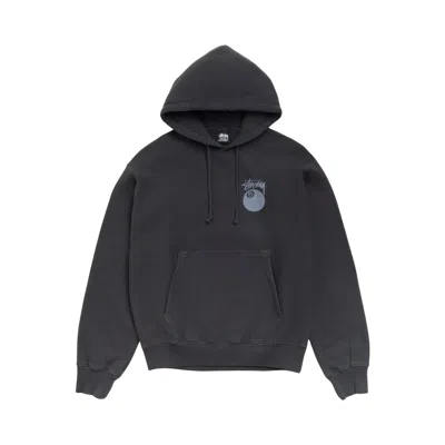 Pre-owned Stussy 8 Ball Hoodie Garment Dyed 'faded Black' | Men's Size M