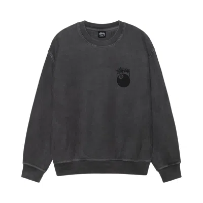 Pre-owned Stussy 8 Ball Pigment Dyed Crew 'black 2' | Men's Size Onesize