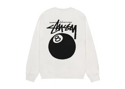 Pre-owned Stussy 8 Ball Pigment Dyed Crew In Natural