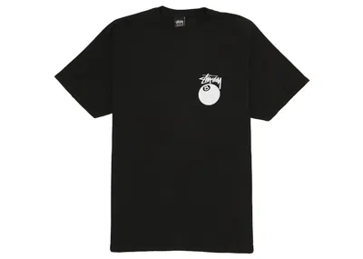 Pre-owned Stussy 8 Ball Pigment Dyed Tee Shirt In Black