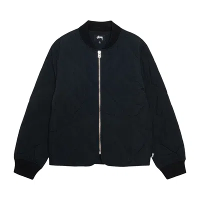 Pre-owned Stussy 8 Ball Quilted Liner Jacket 'black'